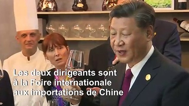 Macron et Xi Jinping dégustent de la viande et du vin français à Shanghai