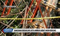 Bangunan Disdukcapil Kota Cirebon Ambruk Akibat Angin Kencang