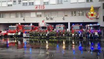 Tieste - L'omaggio dei pompieri ai colleghi morti ad Alessandria (05.11.19)