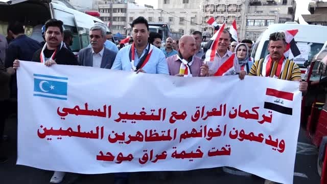 Irak'taki gösterilere Türkmenlerden destek