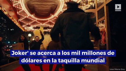 Joker' se acerca a los mil millones de dólares en la taquilla mundial