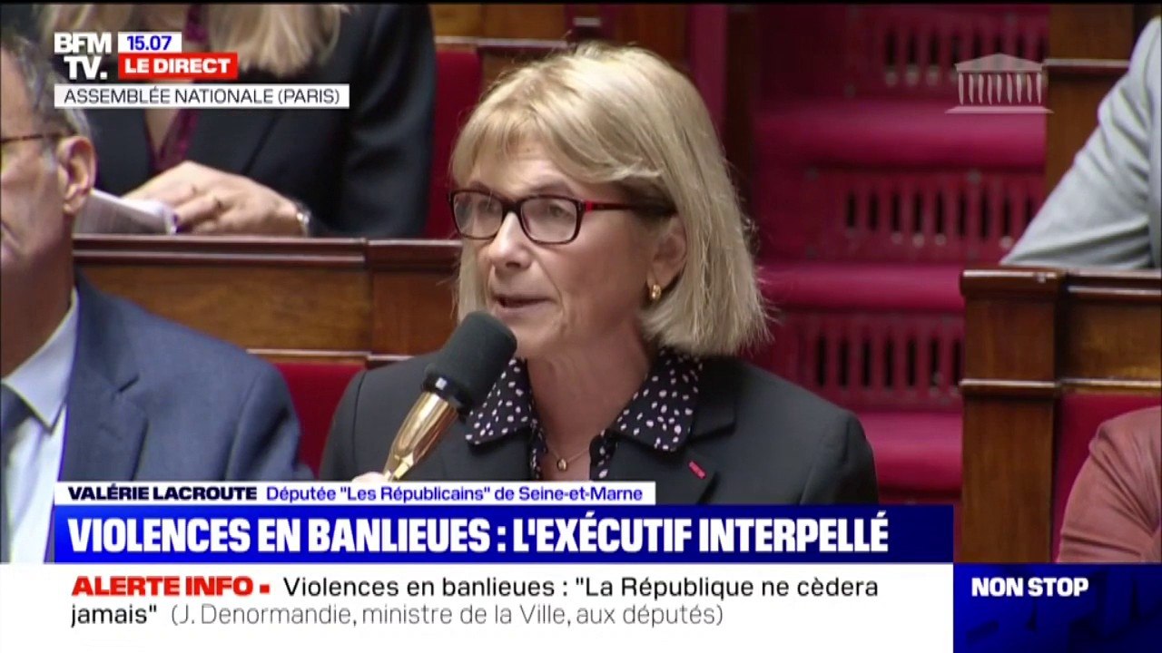 Valérie Lacroute (LR) sur les violences en banlieues: Les mots du Premier ministre "ont donné l'impression de minimiser et banaliser les faits"