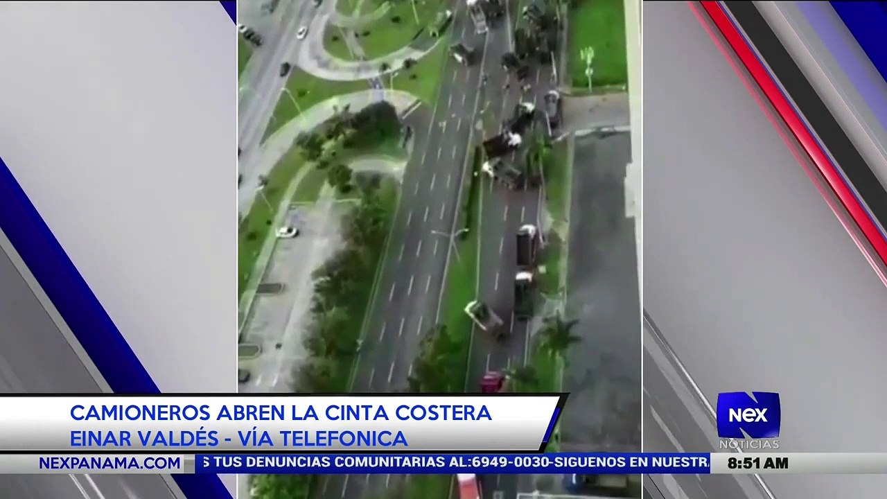 Camioneros portestan en la Cinta Costera - Nex Noticias