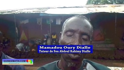 Mamadou Oury Diallo, tuteur de Feu Abdoul Rahimy Diallo, tué par balle à Bambéto