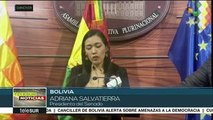 Bolivia: pdta. del Senado responde a amenazas de Fernando Camacho