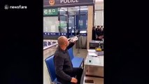 Commuter finishes bottle of Chinese liquor after he was not allowed to bring it onto train