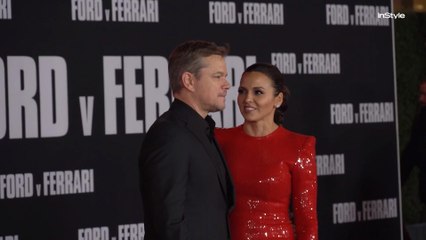 Matt Damon and Luciana Barroso at the "Ford v Ferrari" Premiere