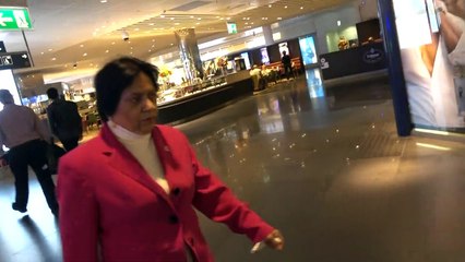 BDMV-153 Aruna & Hari Sharma from Business Lounge Munich Airport to Gate G-16 for flying Berlin Oct 28, 2019