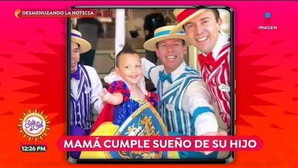 Niño cumple sueño de disfrazarse como princesa y visitar Disneylandia