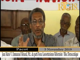 Haïti / Crise.- Lancement du nouveau Bloc Démocratique pour le redressement National