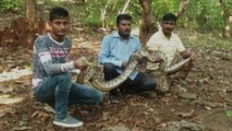 Watch: Forest Dept rescues 10-ft-long python in Mumbai | OneIndia News
