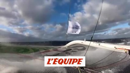 À bord de Sodebo Ultim 3 - Voile - Brest Atlantiques