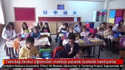 Tekirdağ ilkokul öğrencileri mektup yazarak ilçelerini tanıtıyorlar