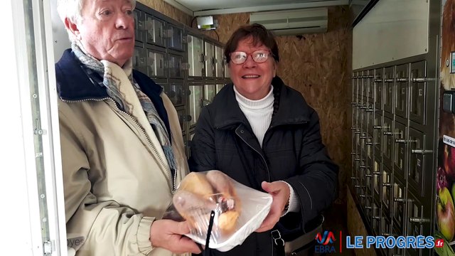 Un distributeur automatique de produits frais à Tramoyes