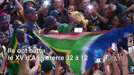Les Springboks accueillis en héros dans une Afrique du Sud en crise