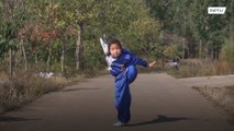 Menina de nove anos conquista as mídias sociais com o seu kung fu