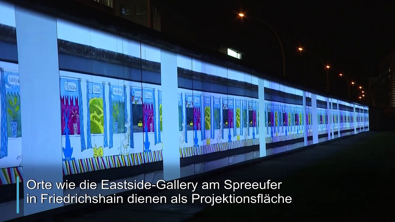 Videoprojektionen erzählen deutsche Geschichte