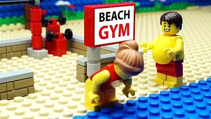 Lego Shark vs Body Building - Gym Fail