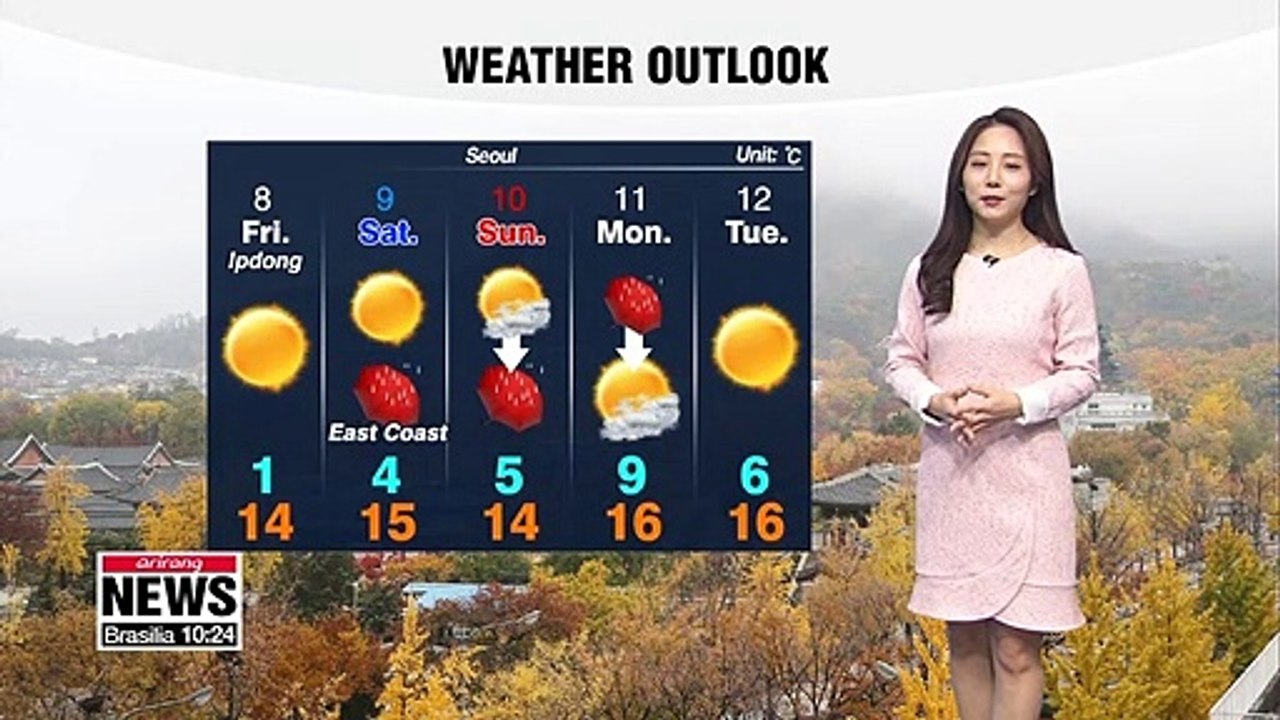 Clouds will blanket most of the nation tomorrow with rain expected in east coast