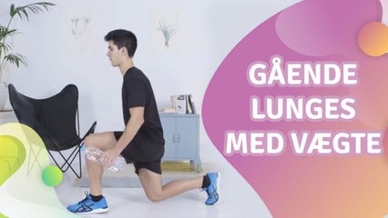 Gående lunges med vægte -  Bedre Livsstil
