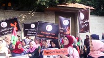 İsrail hapishanelerindeki Filistinli kadın tutuklulara destek gösterisi - GAZZE
