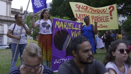 Protesta anti-Bolsonaro pide justicia por la concejal de Rio Marielle Franco