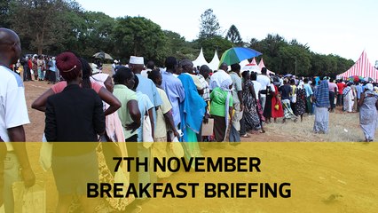 Kibra D-Day| Ruto-Kalonzo alliance| Waititu could lose seat: Your Breakfast Briefing