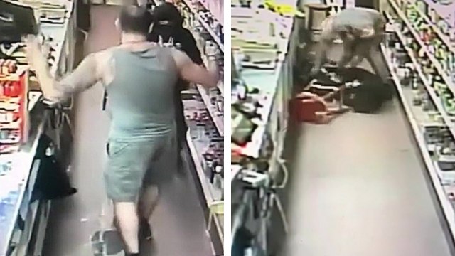 Un braqueur passe un sale quart d'heure avec le gérant d'une épicerie