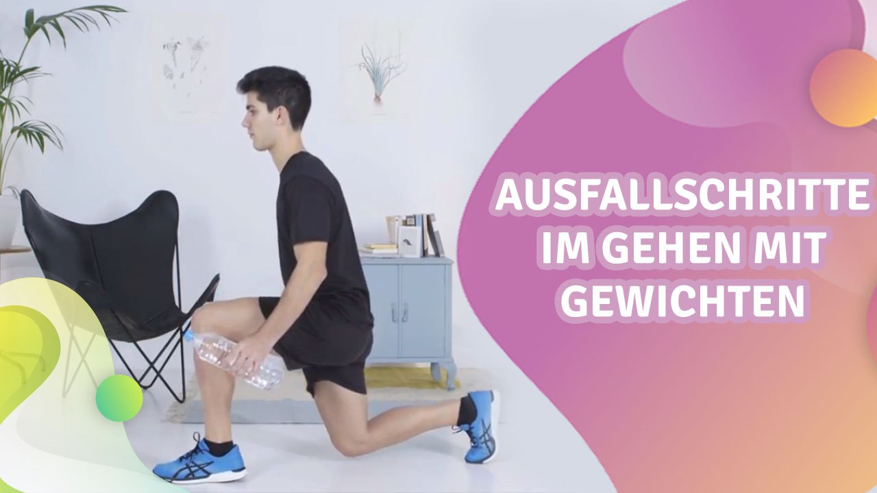 Ausfallschritte im Gehen mit Gewichten - Besser gesund Leben