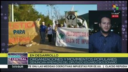 Masivas protestas en Brasil contra hijo del presidente Jair Bolsonaro