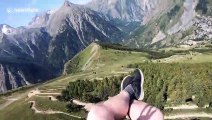 Brave Brit films himself speedflying through the Alps in France