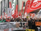 2.000 empleados públicos de CyL en huelga por las 35 horas