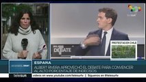 Candidatos presidenciales protagonizan debate en España