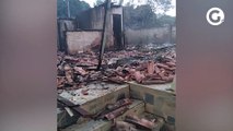 Casa de família acusada de vender carne de cachorro em Guarapari pega fogo