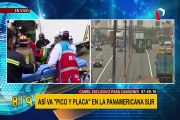 Pico y placa: autos particulares no respetan carril para camiones en Panamericana Sur