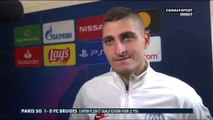 Verratti après le match face à Bruges : 