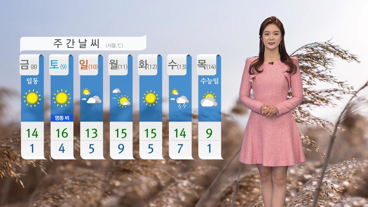 [날씨] 오후부터 찬 바람...내일, 입동 추위 / YTN
