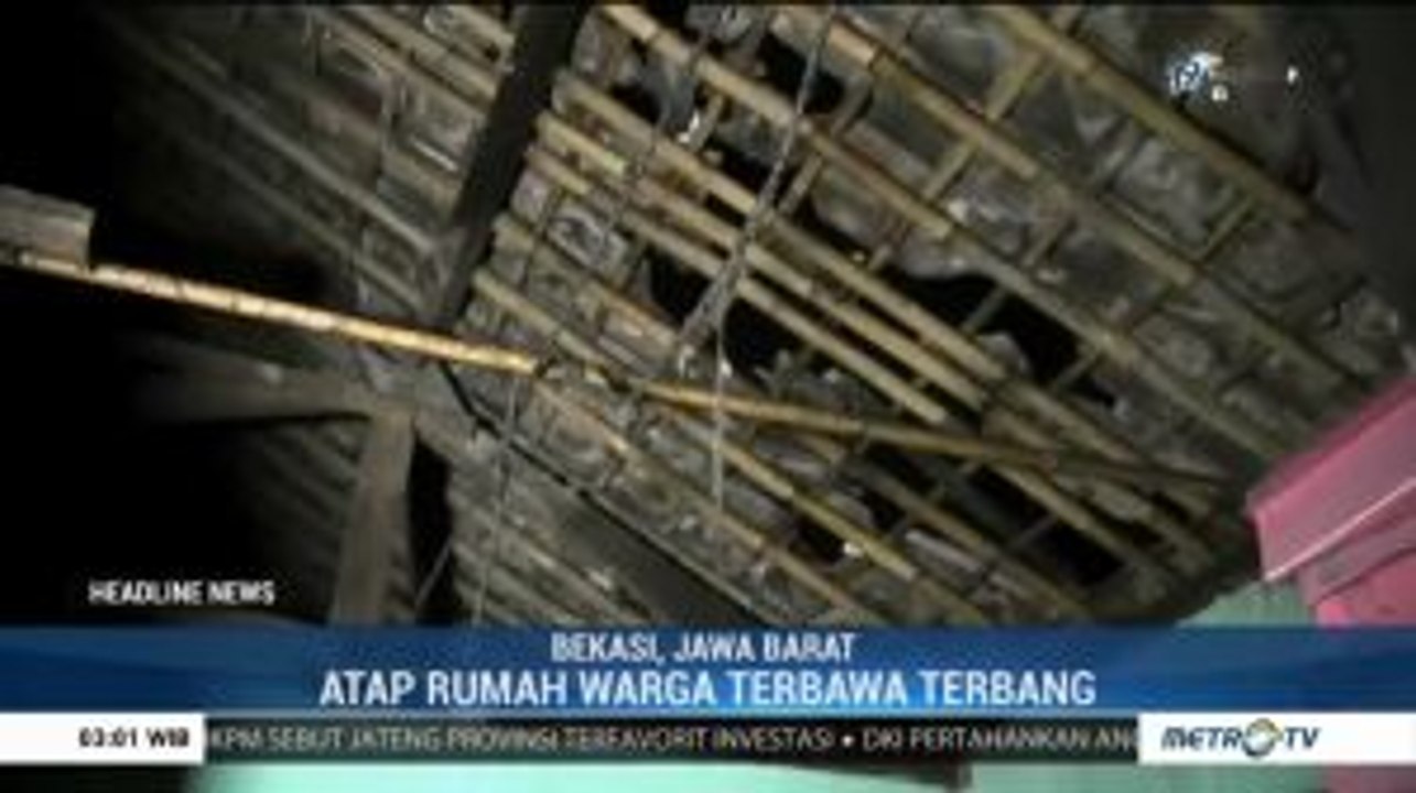 Hujan Deras dan Angin Kencang Rusak Ratusan Rumah di Bekasi