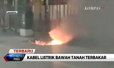 Diduga Arus Pendek, Kabel Bawah Tanah di Senen Terbakar