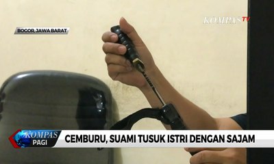 Cemburu, Suami Tusuk Istri Pakai Sajam