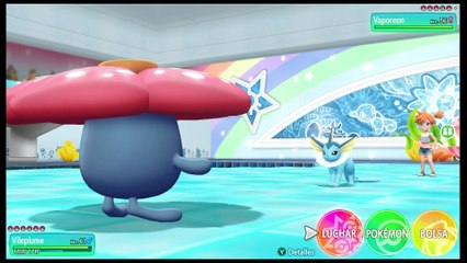 Pokemon Let's Go pikachu Gyarados vs Mega Gyarados, Batalla de gimnasio con Misty