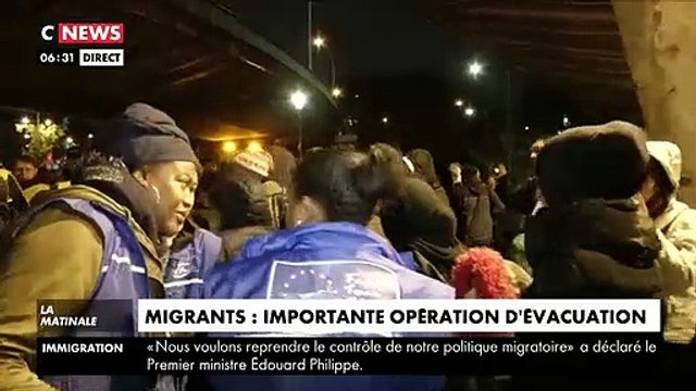 Camps de migrants à Paris : Des centaines de personnes en train d'être évacués depuis 6h ce matin au Nord Ouest de Paris