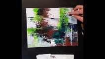 Acrylic Abstract Painting very easy for Beginners using knife & ear buds - Sonil Arts