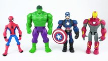 Learn Colors and Transform Toys with Spiderman and Marvel heroes, Cars, PlayDoh, and Little Bus Tayo Toys-