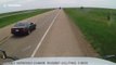 Dashcam captures moment flying mudflap strikes car on Trans-Canada Highway