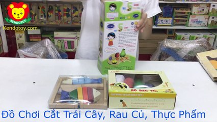 đồ chơi cắt trái cây rau củ bằng gỗ cho bé