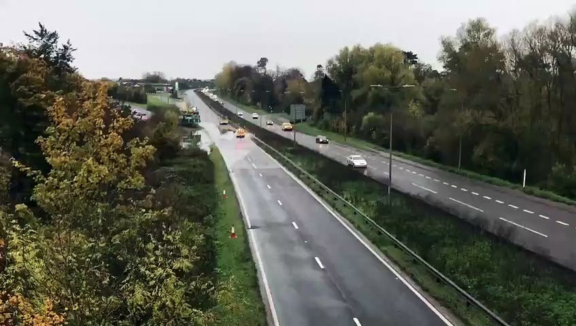 Flooding on A45