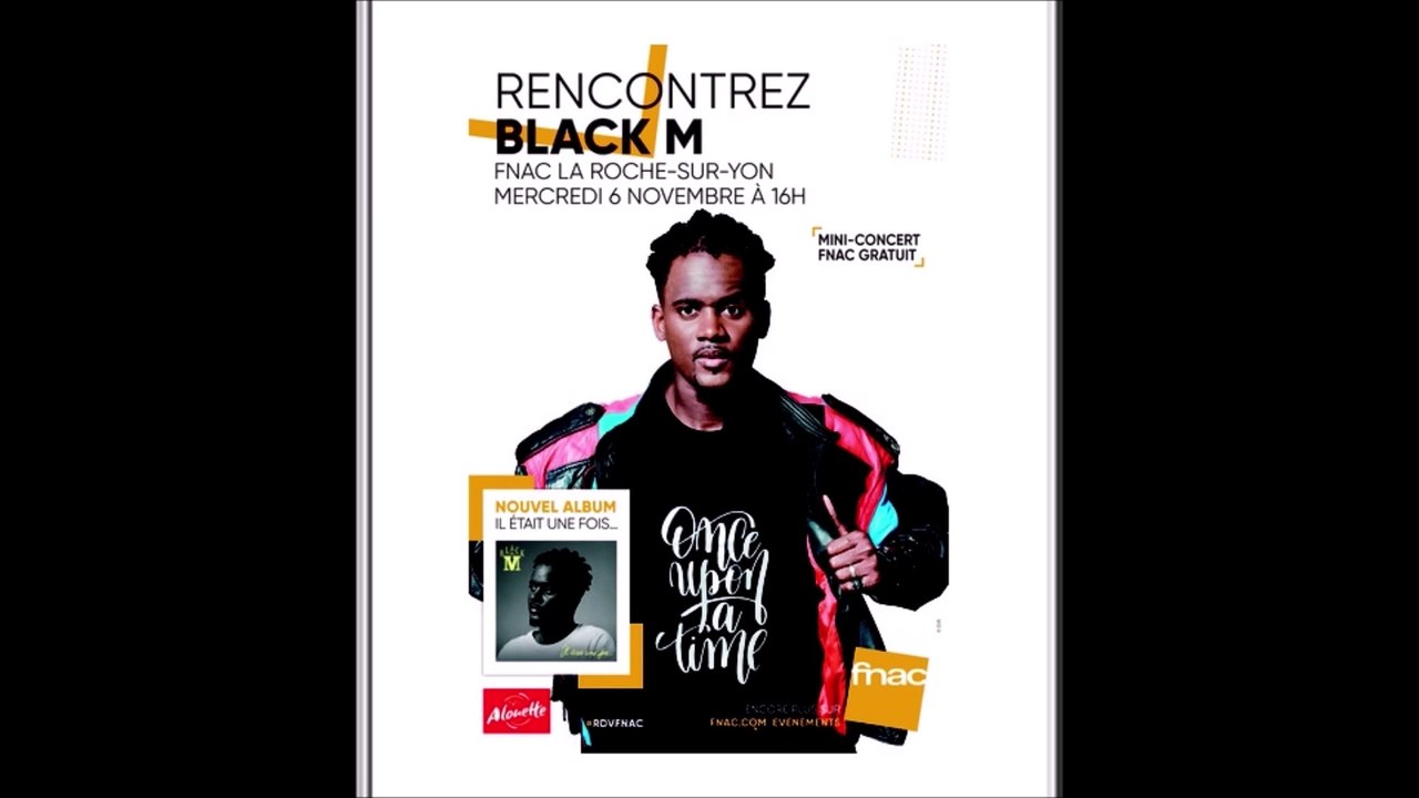 Black M en showcase à la FNAC de La Roche-Sur-Yon , Mercredi 6 Novembre 2019 !
