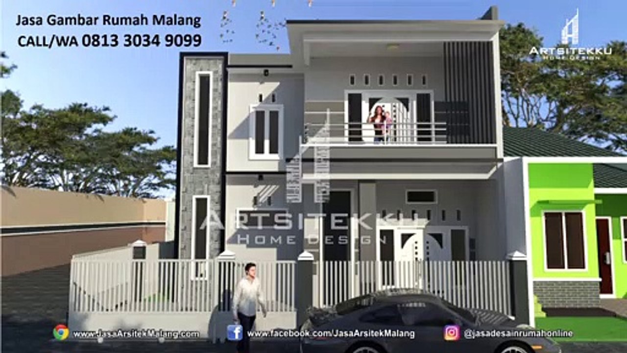 CALL/WA 0813 5828 2515 (Nayla) Desain Rumah Minimalis Modern Malang