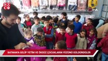 Batman'a gelip yetim ve öksüz çocukların yüzünü güldürdüler